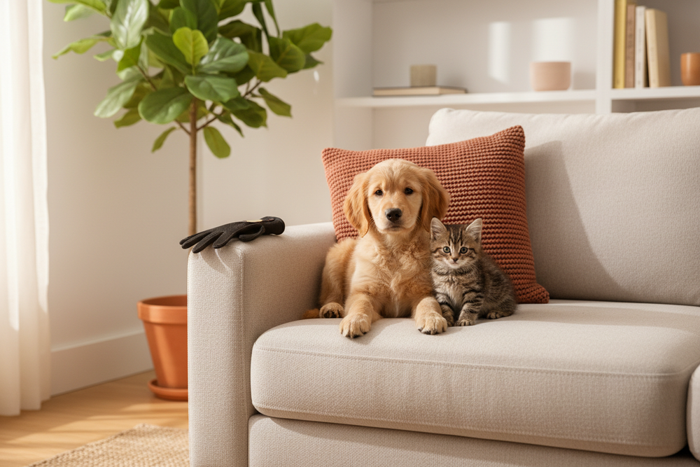 Are Grooming Gloves Safe for Puppies and Kittens?