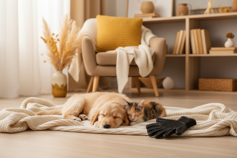 Are Grooming Gloves Safe for Puppies and Kittens?