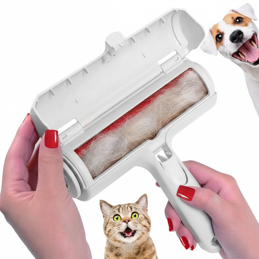 FurVeylo Pet Hair Remover Roller self-cleaning compartment open