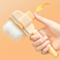 FurVeylo Pet Grooming Comb release button ejecting collected fur